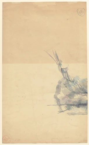 Study of a Rock [verso] by Paul Cezanne, drawing, 1893-1897