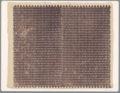 Blad met regelmatig patroon van blokken en staven by anonymous, print, 1750-1950