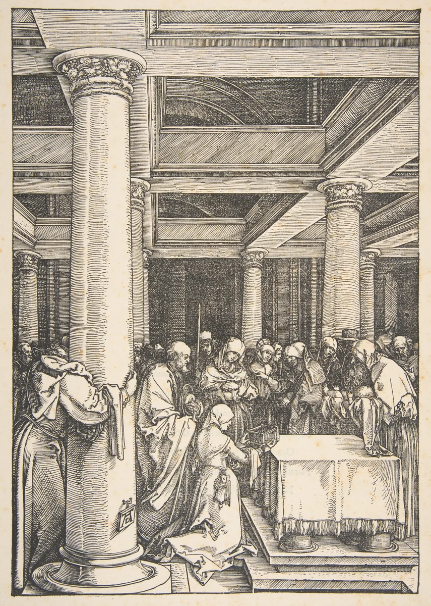 The Presentation in the Temple, from "The Life of the Virgin" by Albrecht Dürer, print, 1505
