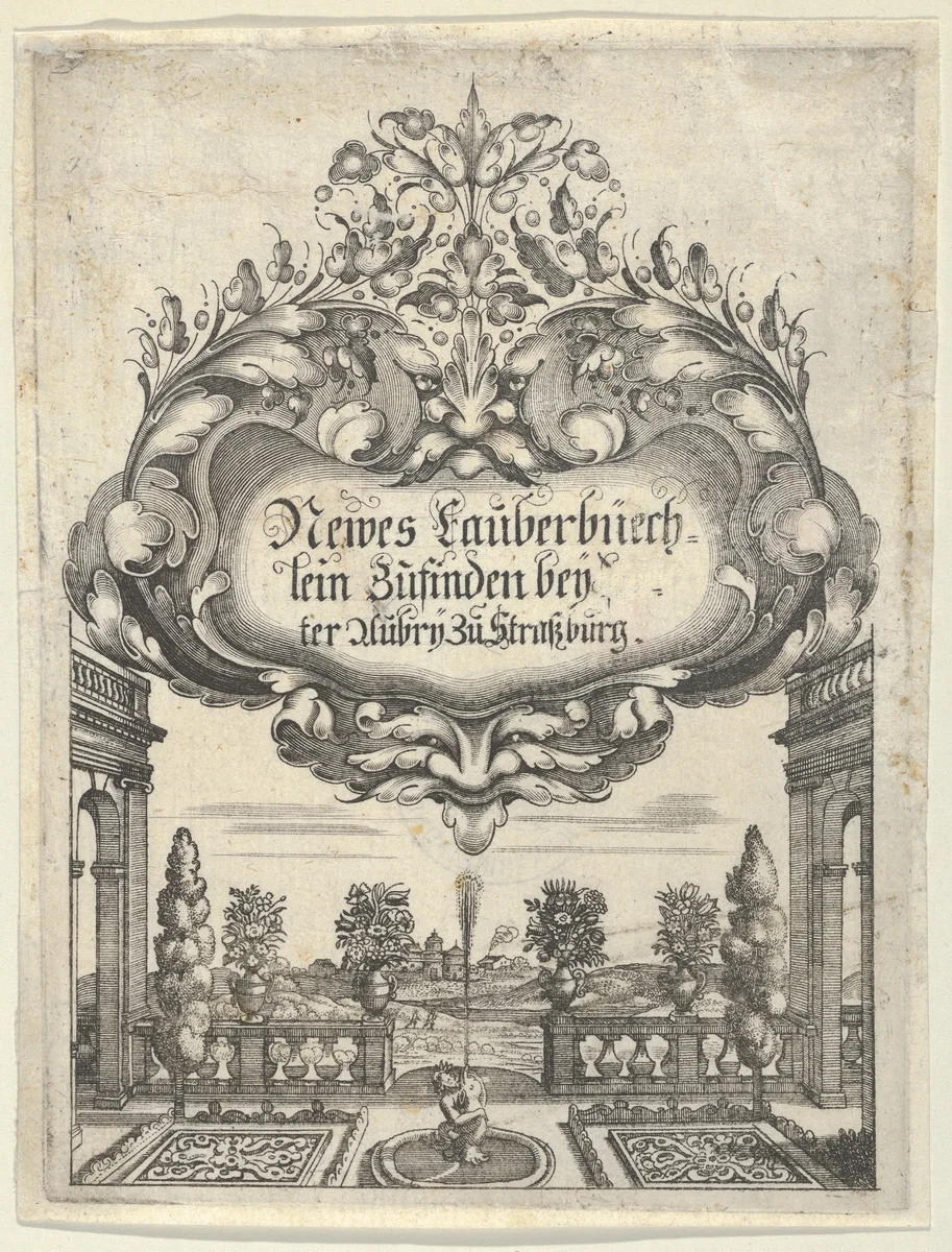 Title Page, from "Newes Lauberbuechlein" by Peter Aubry II, print, 1628-1666