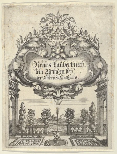 Title Page, from "Newes Lauberbuechlein" by Peter Aubry II, print, 1628-1666