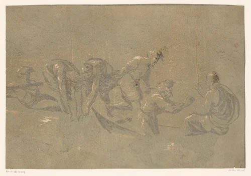 Wonderbare visvangst by Ugo da Carpi, print, 1502-1532