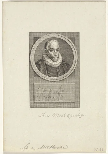 Portret van Adolf van Meetkercke by Reinier Vinkeles, print, 1783-1795