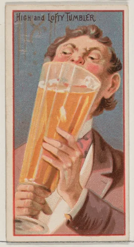High and Lofty Tumbler, from the Jokes series (N87) for Duke brand cigarettes by W. Duke, Sons & Co., print, 1890