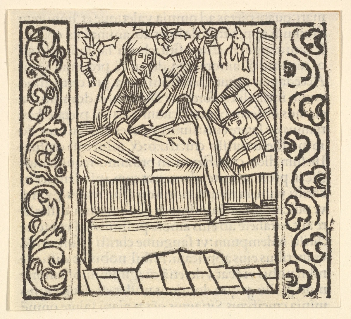 Caring for the Dead, illustration from Speculum Passionis, 1507 by Hans Baldung, print, 1507