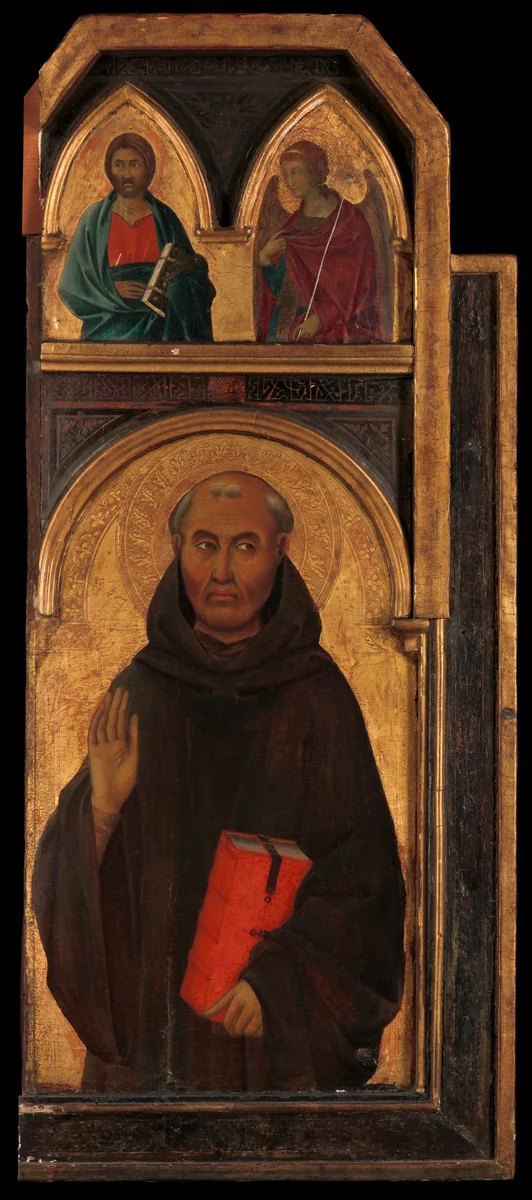 Saint Silvester Gozzolini by Segna di Buonaventura, painting, 1320-1329