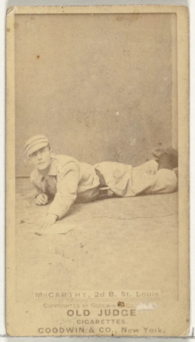 Tommy McCarthy, Center Field, St. Louis Browns, from the Old Judge series (N172) for Old Judge Cigarettes by Goodwin & Company, photograph, 1887-1889