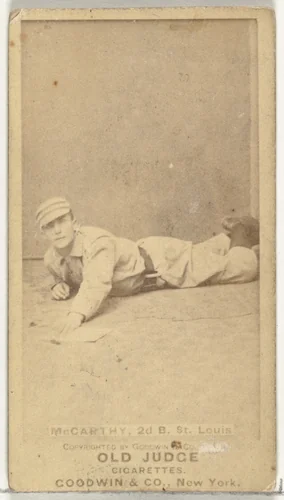 Tommy McCarthy, Center Field, St. Louis Browns, from the Old Judge series (N172) for Old Judge Cigarettes by Goodwin & Company, photograph, 1887-1889