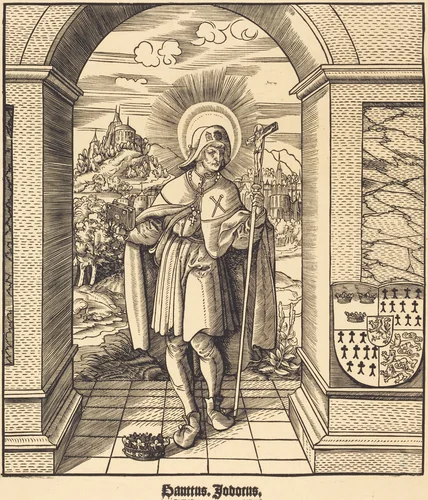 Saint Jodocus by Leonhard Beck, print, 1516-1518