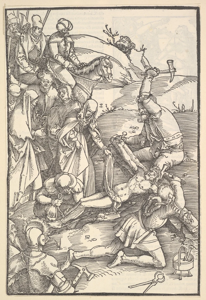 Christ Nailed to the Cross; verso: Christ Nailed to the Cross, from Speculum Passionis Domini Nostri Ihesu Christi by Hans Baldung, print, 1507