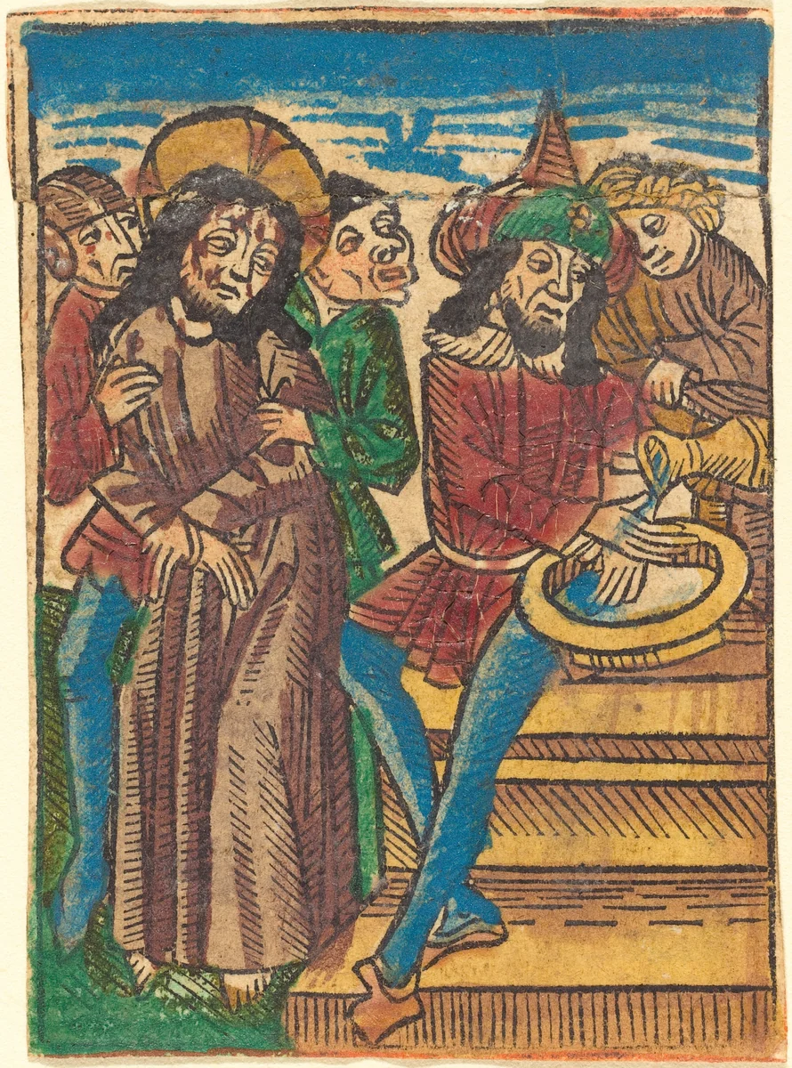 Pilate Washing His Hands by German 15th Century, print, 1490
