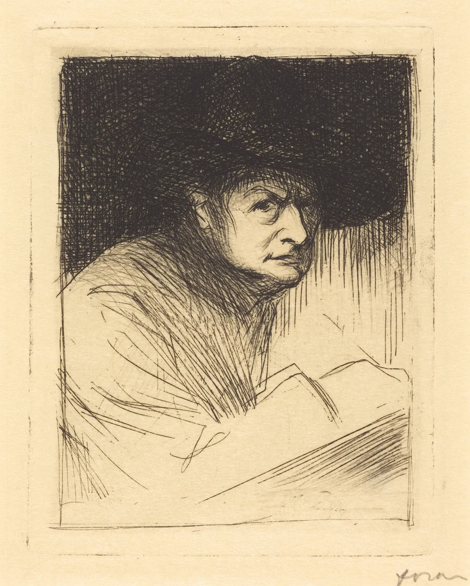 Portrait de Forain (Portrait of Forain) by Jean-Louis Forain, print, 1912
