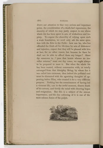 Tailpiece (page 284) from The Fables of Aesop by Thomas Bewick, illustrated book, 1818
