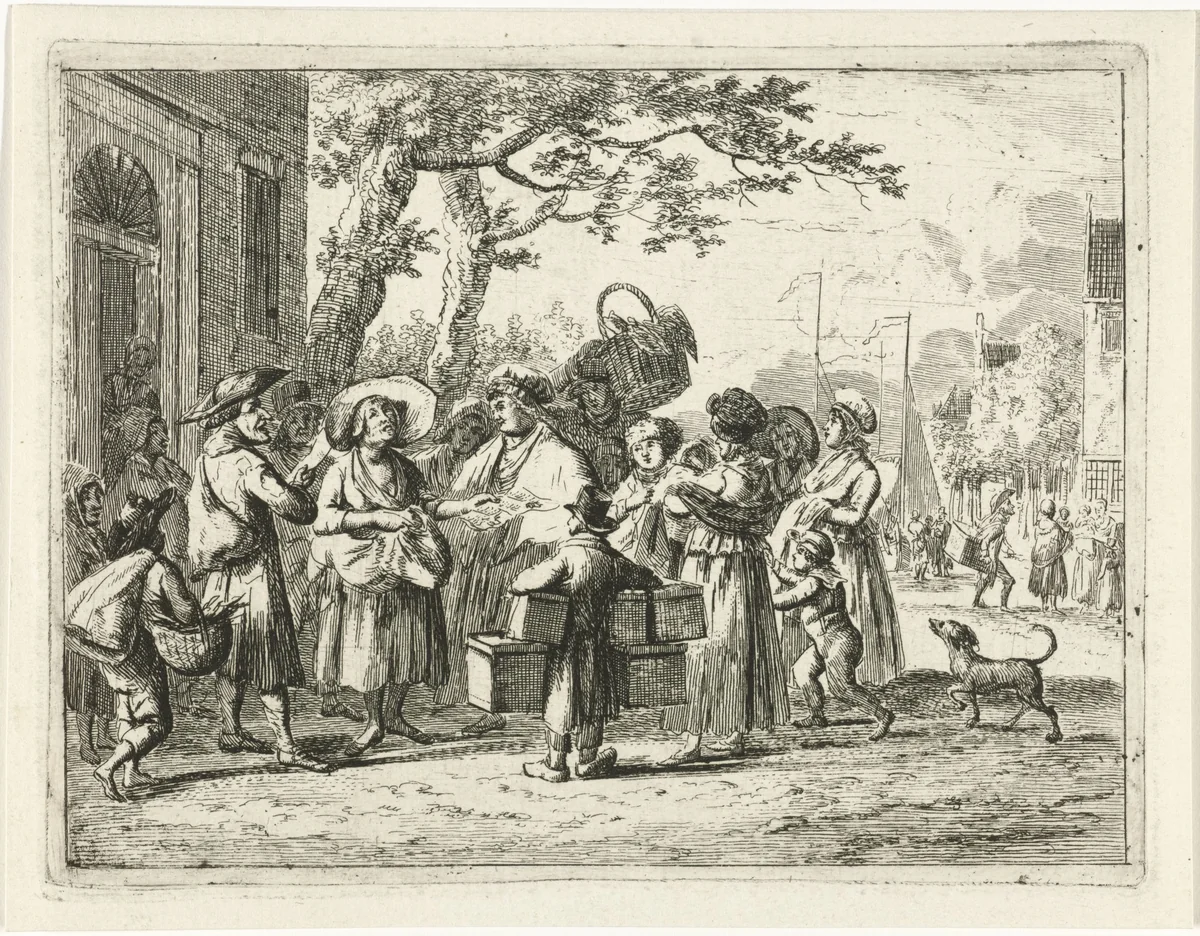 Straatzangers by Christiaan Meijer, print, 1803-1808