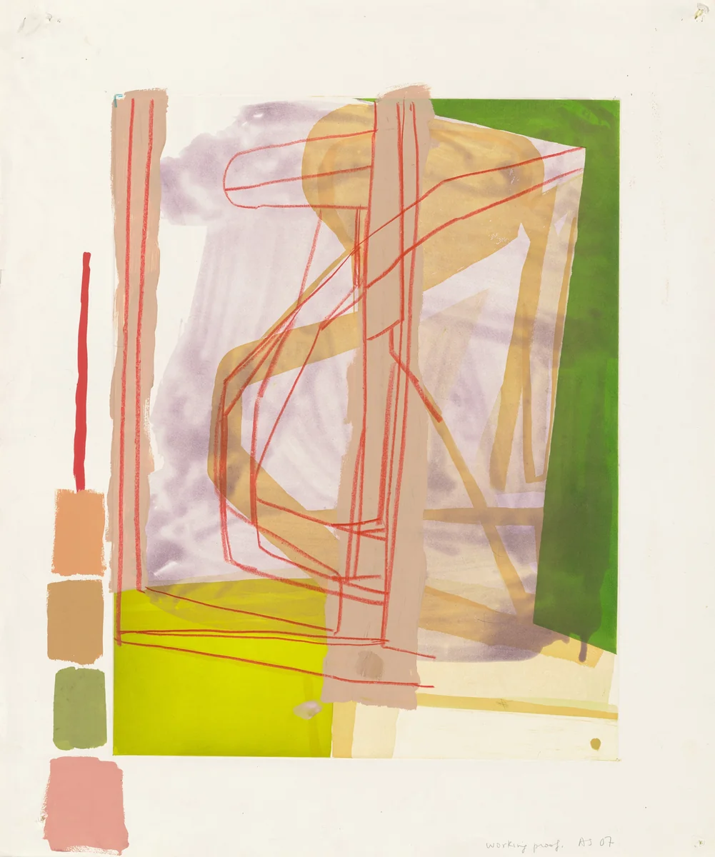Ohad + Naomi (O & N 7) (working proof) by Amy Sillman, print, 2007