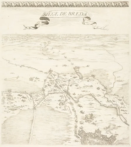 The Siege of Breda [plate 2 of 6] by Jacques Callot, print, 1627-1628