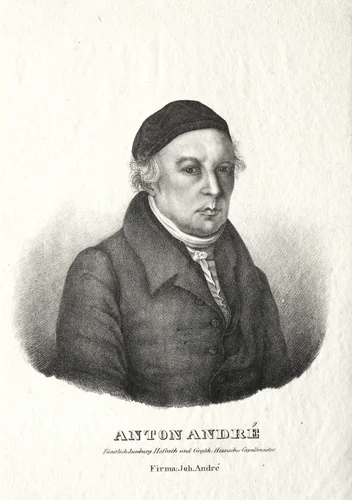 Portrait of Anton André by Johann André, print