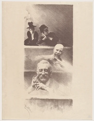 Au théâtre by Henri Patrice Dillon, print, 1895