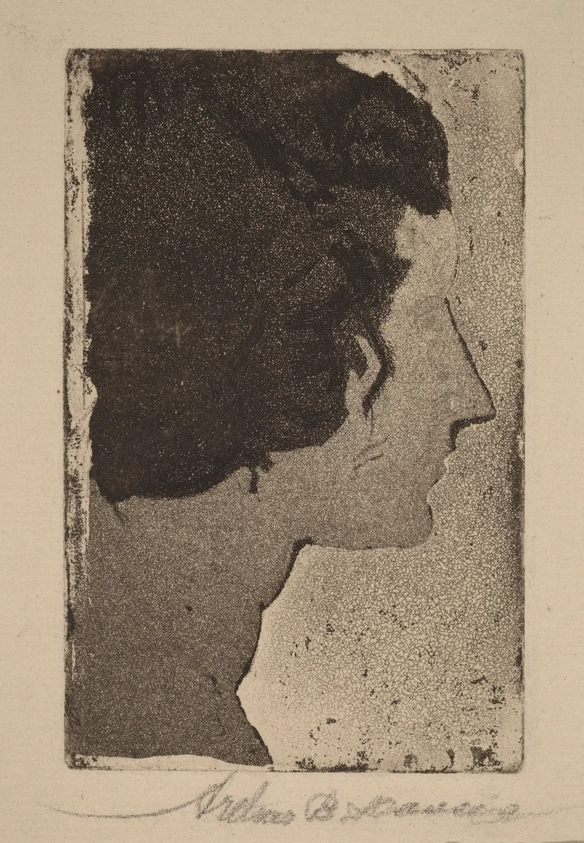 Profile by Arthur B. Davies; Ernest Haskell, print, 1919