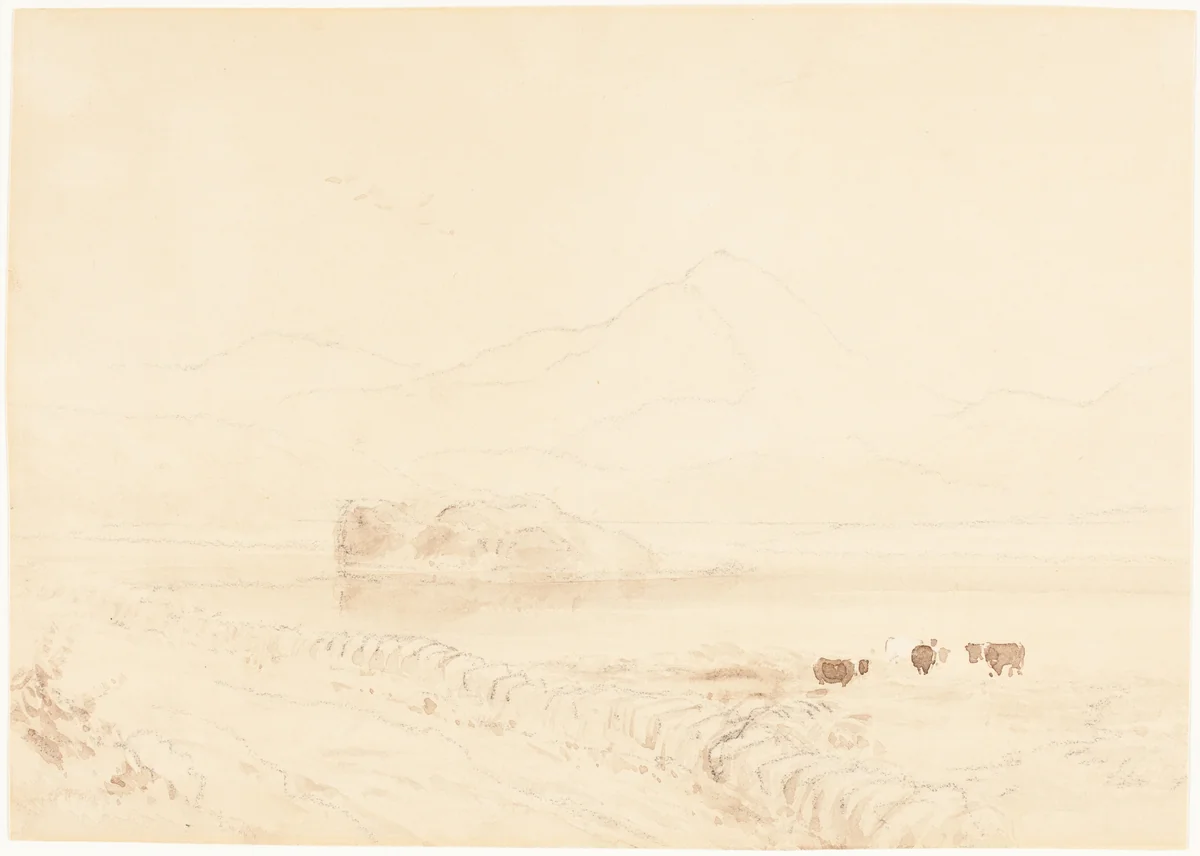 Llanberis by David Cox, drawing, 1783-1859