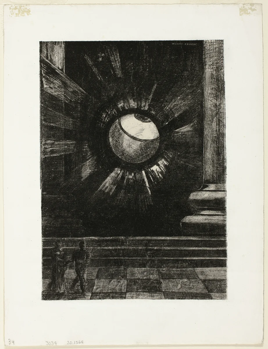 Vision, plate eight from In Dreams by Odilon Redon, print, 1879