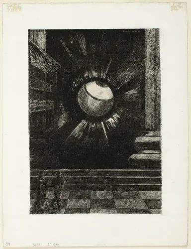 Vision, plate eight from In Dreams by Odilon Redon, print, 1879