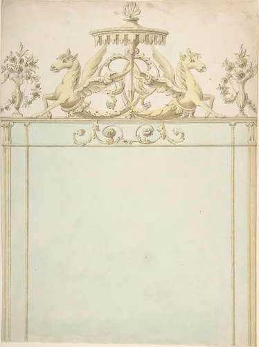 Design for a Mirror by James Wyatt, drawing, 1766-1813