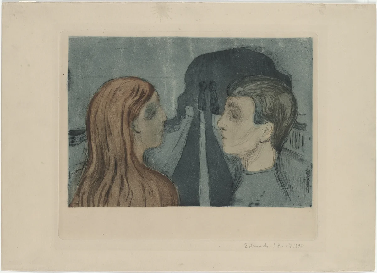 Attraction II (Tiltrekning II) by Edvard Munch, print, 1895