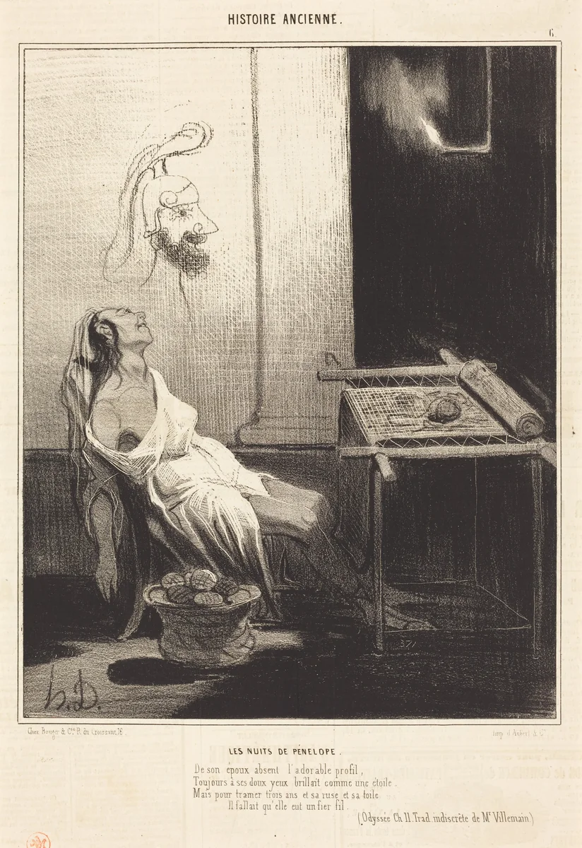Les Nuits de Pénélope by Honoré Daumier, print, 1842