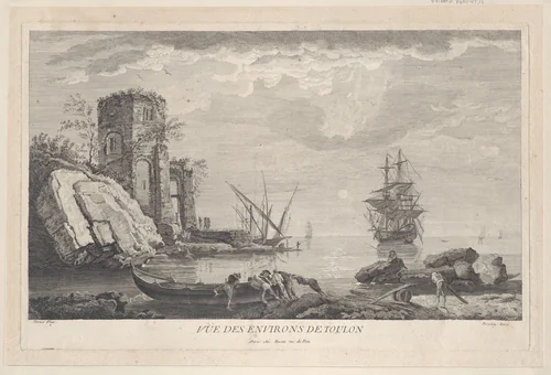 View of the Surroundings of Toulon by Joseph Vernet, print, 1745-1805