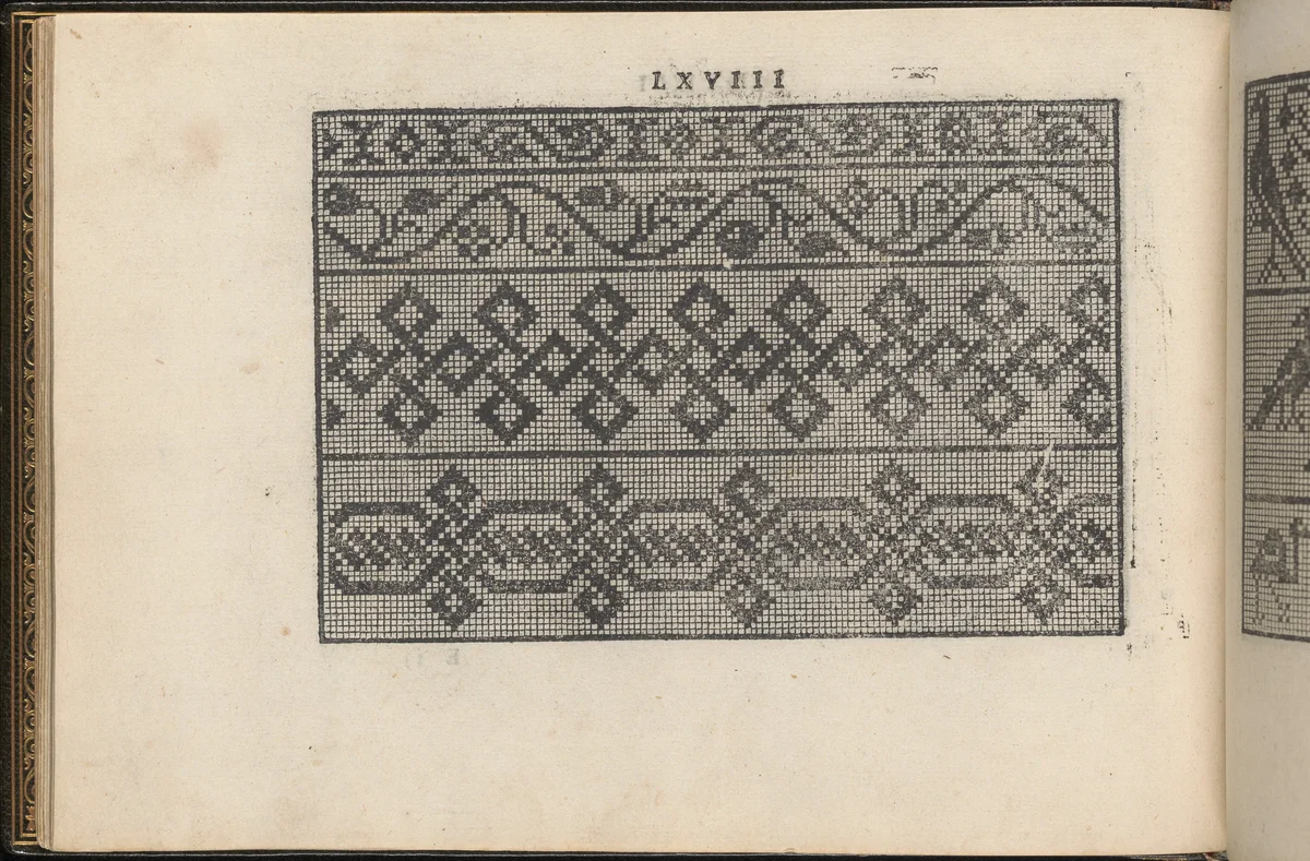 La Vera Perfettione del Disegno di varie sorti di recami, page 34 (verso) by Giovanni Ostaus, book, 1567