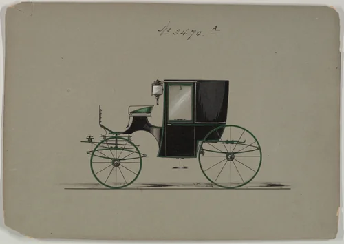 Brougham, no. 3470A by Brewster & Co., drawing, 1878