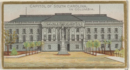 Capitol of South Carolina in Columbia, from the General Government and State Capitol Buildings series (N14) for Allen & Ginter Cigarettes Brands by Allen & Ginter, print, 1889