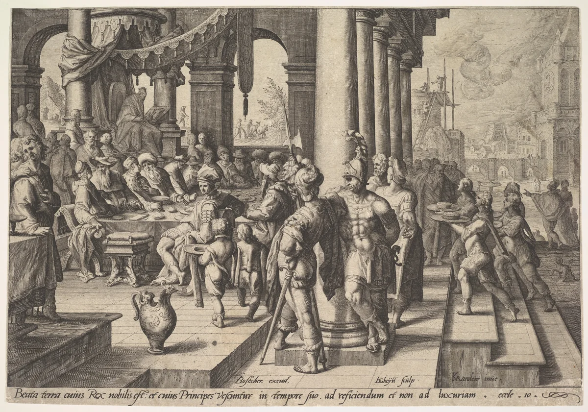 Allegory of the Government of a Wise King by Jacques de Gheyn II, print, 1588