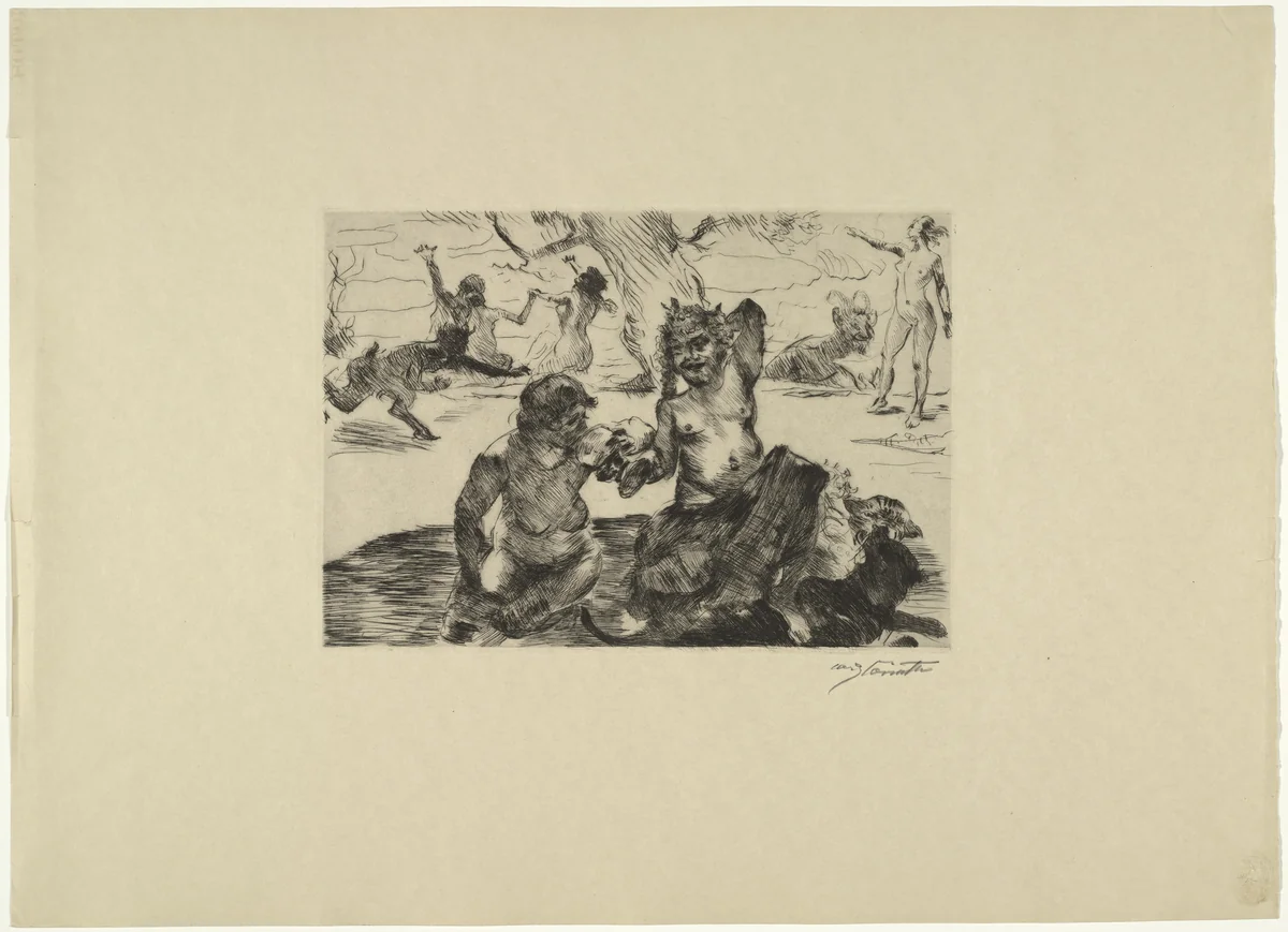 Bacchus from Classical Legends (Antike Legenden) by Lovis Corinth, print, 1919