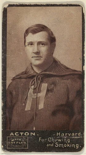 Acton, Harvard University, from the College Football Stars series (N302) for Mayo's Cut Plug Tobacco by P.H. Mayo & Brother, print, 1894
