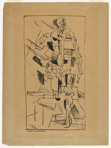 Dynamic Figure from On New Systems in Art (O Novykh Sistemakh V Iskusstve) by Kazimir Malevich, print, 1911