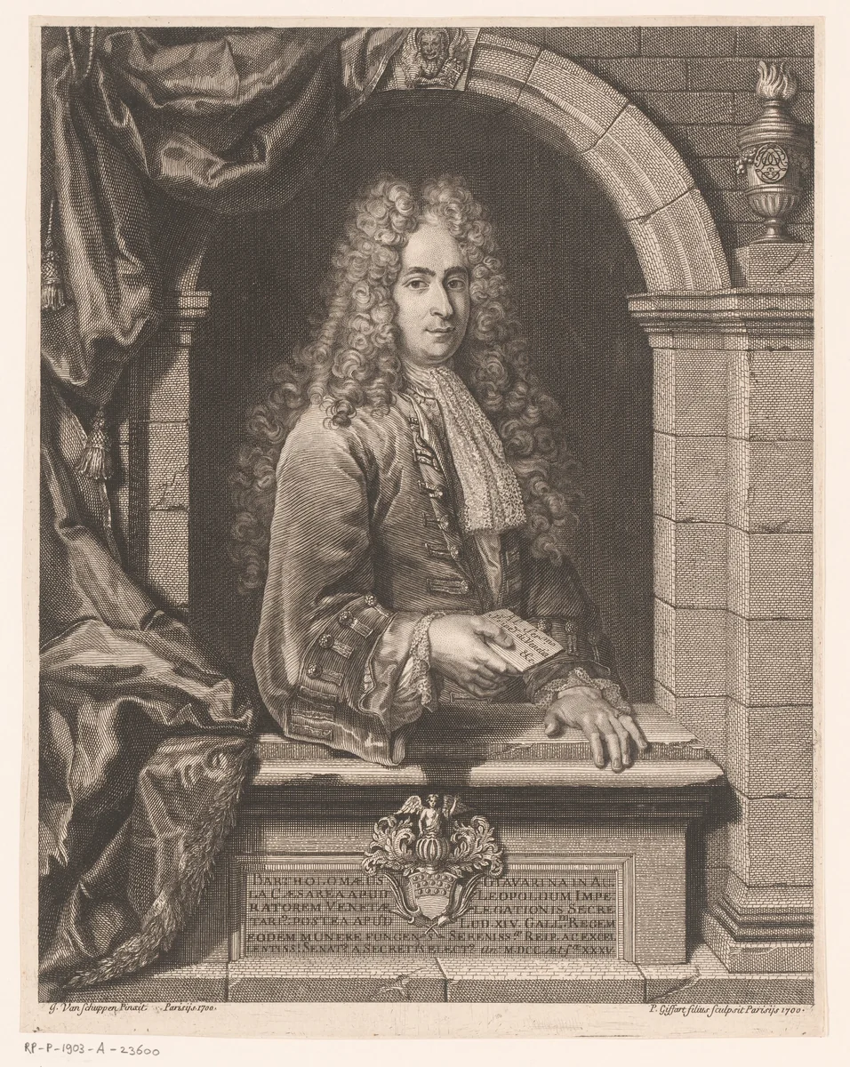 Portret van Barthelemi Giavarina by Unknown, print, 1700