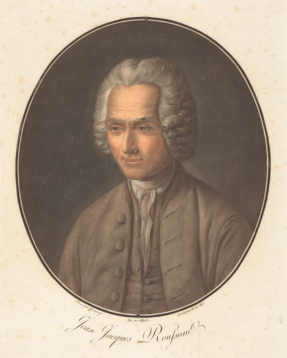 Jean Jacques Rousseau by Pierre-Michel Alix; Jean-François Garnerey, print, 1791-1803