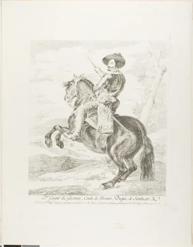 Gaspar de Guzman, Conde Duque of Olivares by Francisco José de Goya y Lucientes, print, 1778
