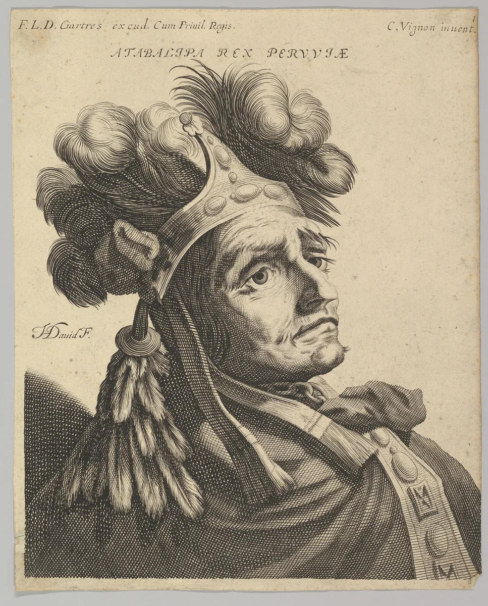Atabalipa, Rex Peruviæ by Jerôme David, print, 1629-1639