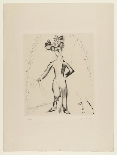 Circus Performer by Marc Chagall, print, 1922