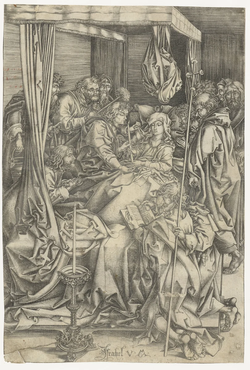 De dood van Maria by Unknown, print, 1455-1503