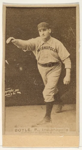 Boyle, Pitcher, Indianapolis, from the Old Judge series (N172) for Old Judge Cigarettes by Goodwin & Company, photograph, 1887-1890
