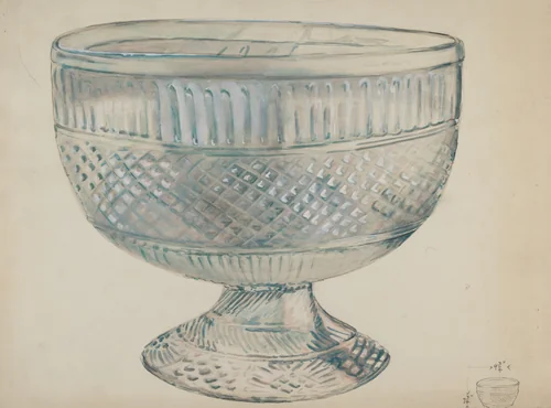 Glass Bowl by Ella Sterling, index of american design, 1936