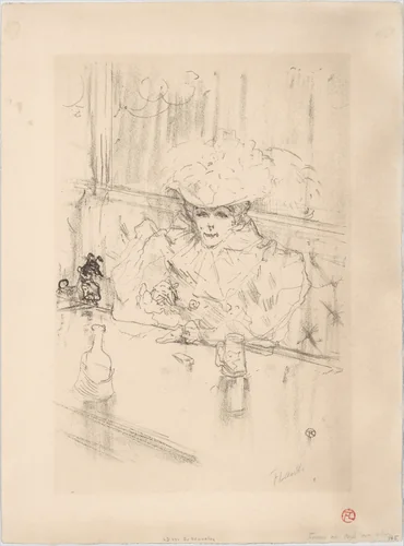 At the Brasserie Hanneton by Henri de Toulouse-Lautrec, print, 1898