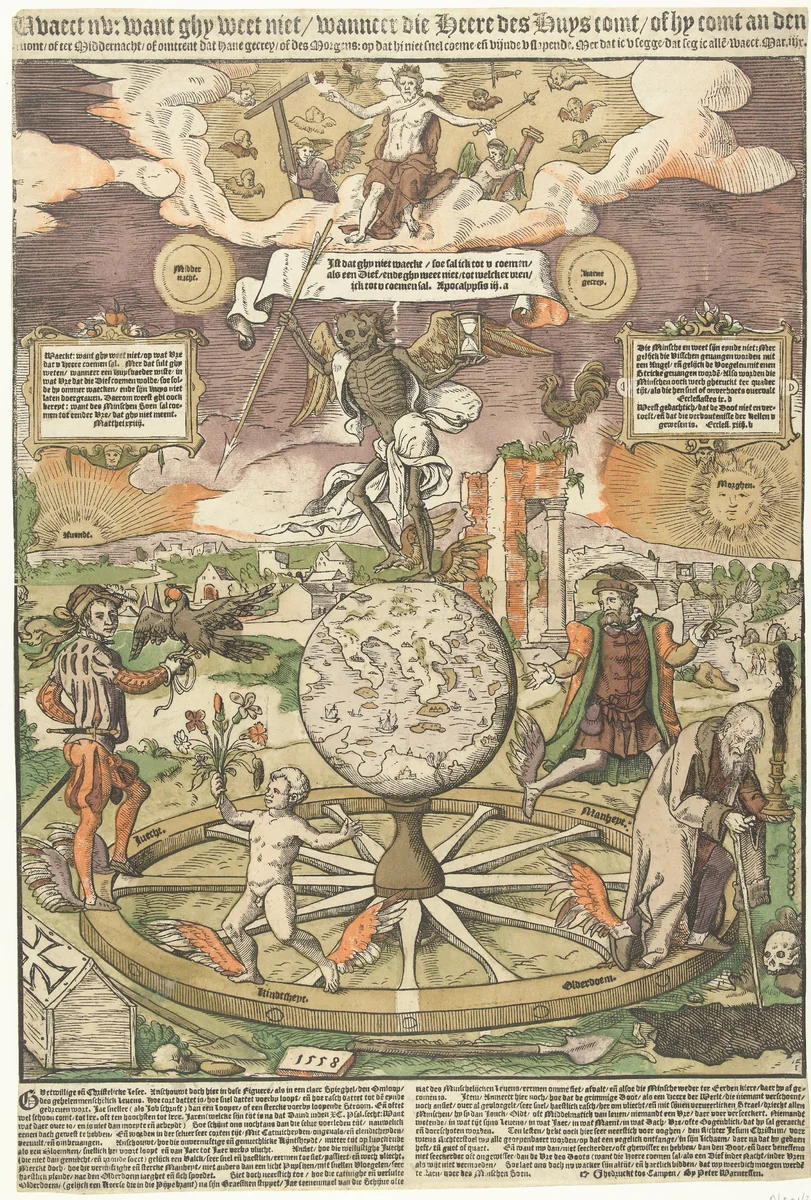 Het levensrad by Unknown, print, 1558