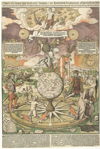 Het levensrad by Unknown, print, 1558