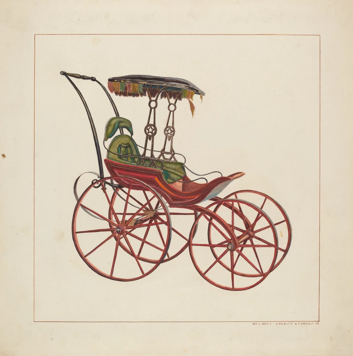 Baby Carriage by Ernest A. Towers, Jr., index of american design, 1927
