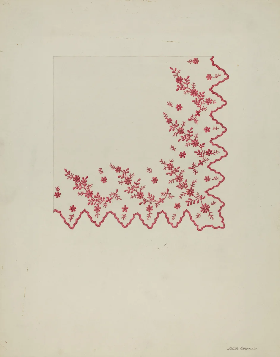 Handkerchief by Edith Towner, index of american design, 1937